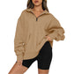 🎉2026 Hot Sale 50% OFF💞🔥Women's Half Zip Sweatshirt Hoodless Hoodie Stand Collar Top