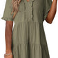🔥Hot Sale 70% OFF🌈Women's V Neck Ruffle Casual A-Line Flowy Swing Shift Dress