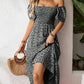 🌈2026 Summer Hot Sale 50% OFF!✨Square Neck Floral Midi Dress – Smocked Bodice, Flowy Tiered Skirt, Romantic🌸
