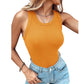 💖LAST DAY SPECIAL SALE 50% OFF🍃💖Women's Ribbed Stretchy Tank Top with Built-in Bra