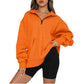 🎉2026 Hot Sale 50% OFF💞🔥Women's Half Zip Sweatshirt Hoodless Hoodie Stand Collar Top