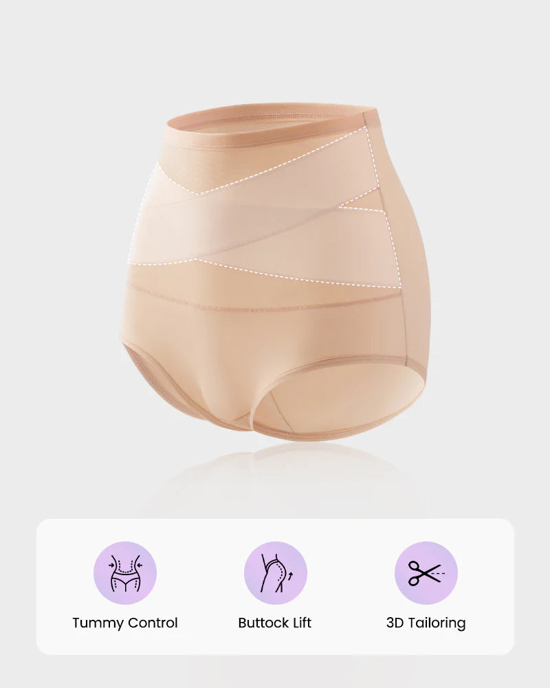 🌸Last Day-Buy 1 Get 3 Packs✨Plus-Size High-Waist Cross Tummy Control Panties👖