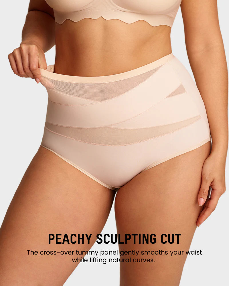 🌸Last Day-Buy 1 Get 3 Packs✨Plus-Size High-Waist Cross Tummy Control Panties👖