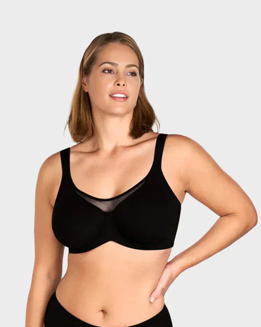 ⏳Hot Sale Only £7.99!!!💐🖤Women's Elegant Sheer Full Coverage Plus Size Bra
