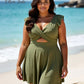 💥Last Day Special Sale 49% OFF💃Women's One Piece Swimsuit Ruffle Cutout Swimdress