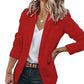 ⏳LAST DAY SALE 70% OFF✨🍂 Women's Casual Blazer Fitted Long Sleeve Work Office Suit Jacket with Flap Pockets