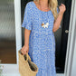 🏖️2026 Summer Hot Sale 70% OFF💃Round Neck Polka Dot Print Midi Dress