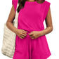 💕Last Day Promotion 49% OFF🔥Women's Summer Cap Sleeve Adjustable Drawstring Waistband Casual Rompers