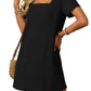 💕Last Day Promotion 49% OFF👗Women's Casual Square Neck Pocket Short Sleeve Dress with Pockets
