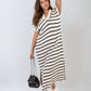 ⏰Early Autumn Sales 49% OFF🍂Women's V-Neck Striped Split Lapel Long Sweater Dress