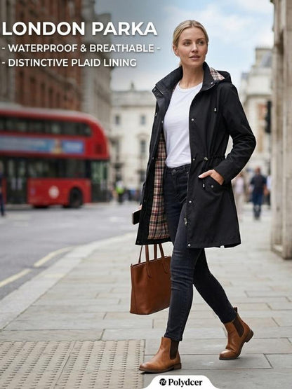 💖2026 Autumn’s Hot Sale 50% OFF🧥Women's Casual Solid Color Drawstring Zip-Up Hooded Trench Coat Jackets🍃