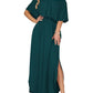 ⏰Summer Hot Sale 50% OFF💃Women's Off-Shoulder Ruffled Side-Slit Maxi Dress with Pockets