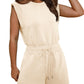 💕Last Day Promotion 49% OFF🔥Women's Summer Cap Sleeve Adjustable Drawstring Waistband Casual Rompers