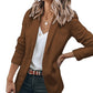 ⏳LAST DAY SALE 70% OFF✨🍂 Women's Casual Blazer Fitted Long Sleeve Work Office Suit Jacket with Flap Pockets