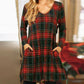 🎅Hot Sale 49% Off✨Loose Dress with Christmas Plaid Print