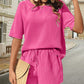 🔥Summer Hot Sale 49% OFF🔥Waffle-Knit Half Sleeve Top and Shorts Set