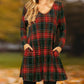 🎅Hot Sale 49% Off✨Loose Dress with Christmas Plaid Print