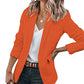 ⏳LAST DAY SALE 70% OFF✨🍂 Women's Casual Blazer Fitted Long Sleeve Work Office Suit Jacket with Flap Pockets