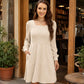 🍂🔥LAST DAY SALE  70% OFF⏰Women's 2026 UK Square Neck Long Sleeve Fall Dresses Casual Babydoll Sweater Dress