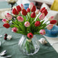 💐9 pcs🌷💝Each only cost ￡0.79💝Outdoor Artificial Tulip Flowers 1 bundles