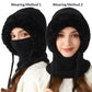 Women's Winter Balaclava – 4-in-1 Knit Hat, Scarf, Face Cover & Ear Warmer