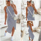 🔥BIG SALE 49% OFF🔥🔥Casual Sleeveless Striped Midi Dresses