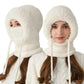 Women's Winter Balaclava – 4-in-1 Knit Hat, Scarf, Face Cover & Ear Warmer