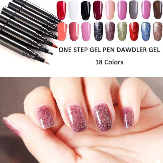 💅Limited Time Buy 1 Get 1 Free - £7.99! ✨One Step Gel Nail Pen | 3-in-1 No Topcoat UV Nail Polish | Long-Lasting DIY Manicure Pen with Precision Tip🎨