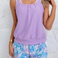 🩱Last Day Sale 50% OFF💃Women's Modest Two Piece Bathing Suit Scoop Neck Tankini Swimsuit