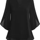 🌹LAST DAY SALE 50% OFF🌹Women's Plain Short Sleeve V-Neck Chiffon Blouse