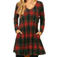 🎅Hot Sale 49% Off✨Loose Dress with Christmas Plaid Print