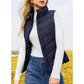 💖HOT SALE 50% OFF✨️Womens Sleeveless Zip Up Outerwear Stand Collar Quilted Puffer Vest💗