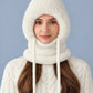 Women's Winter Balaclava – 4-in-1 Knit Hat, Scarf, Face Cover & Ear Warmer