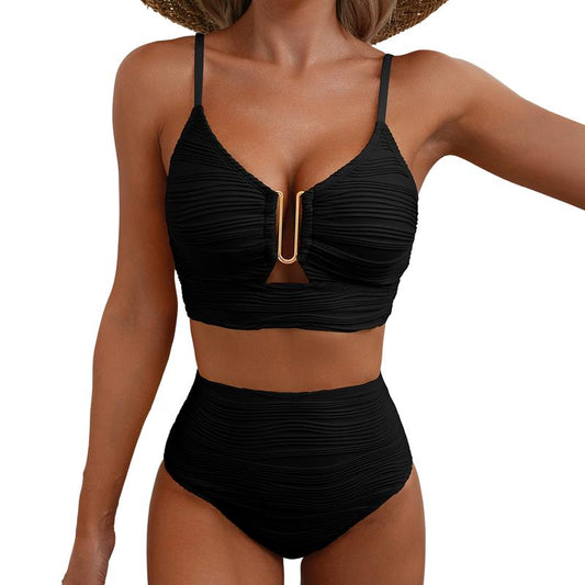 💕2026 Summer Hot Sale 70% OFF👙50K+ SOLD!👍Women's U-Wire Cutout Waisted 2 Piece Bikini Set Swimsuit