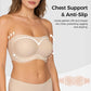 ⛱️Last Day Special Price ￡8.88!💞Women's Strapless Bras Push Up Bandeau Bra Non Slip Seamless Wireless Supportive Padded Bra