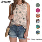 Sampeel Womens Tank Tops Eyelet Loose Casual Summer Tops Crew Neck Basic Sleeveless Shirts Trendy 2026