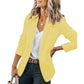 ⏳LAST DAY SALE 70% OFF✨🍂 Women's Casual Blazer Fitted Long Sleeve Work Office Suit Jacket with Flap Pockets
