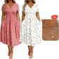 💃Summer Hot Sale 70% OFF🌿⏳Women's V-Neck Floral Print Dress with Twist Waist