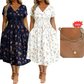 💃Summer Hot Sale 70% OFF🌿⏳Women's V-Neck Floral Print Dress with Twist Waist