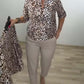 💖LAST DAY SALE 50%OFF💃Stand Collar Fashion Leopard Blouse