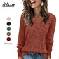 💖LAST DAY SALE 50% OFF✨Women's Casual Long Sleeve V-Neck Knit Tunic Top