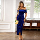 💃Christmas Sale 49% OFF🎉Women's Elegant Off The Shoulder Ruched Velvet Dress