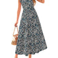 🏖️Early Summer Sale-50% Off🌷Women's Boho Print V Neck Ruffle Maxi Dress