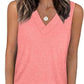 🔥BUY 3 PAY 2 (CODE: LUCKY)🔥Women's Sleeveless V-Neck Slimming Loose Fit Casual Tank Top T-Shirt