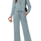 ⏰LAST DAY SALE 70% OFF👍✨Women's Two Piece Lounge Set Long Sleeve Top Wide Leg Pants