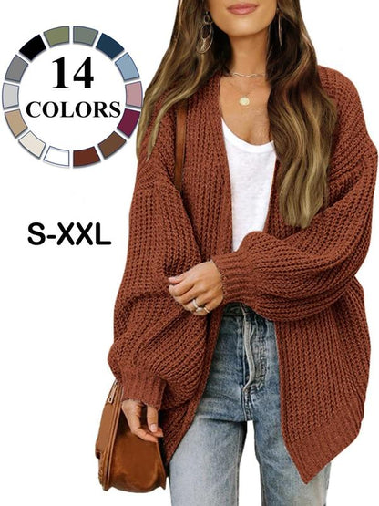 💖2026 Autumn’s Sale 70% OFF✨🍂Women Oversized Long Open Front Cardigan Sweaters