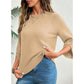 💖2026 Autumn’s Sale 70% OFF✨🍂Women's Three Quarter Length Sleeve Knitwear Crewneck Oversized Sweater Knit Top
