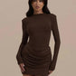 💃Last Day Sales -50% OFF🎉Women's Sexy Ruched Long Sleeve Bodycon Dress