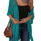 🔥This Week's Special Price:£15.99!!😍Women’s Oversized Knit Cardigan – Lightweight Crochet Tassel Kimono for Spring & Summer 🌸