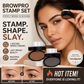 ✨Buy 1 Get 1 Free -ONLY ￡7.99!!🖌️50K+ Sold!!!🖤Eyebrow Stamp Powder Kit with Applicator Brush, One Press Perfect Brow Stamp, Waterproof Long Lasting 24H Wear Eyebrow Makeup for Lazy Daily Salon-Like Brows